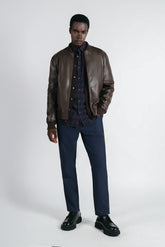 GIUBBOTTO BOMBER EFFETTO PELLE MORO